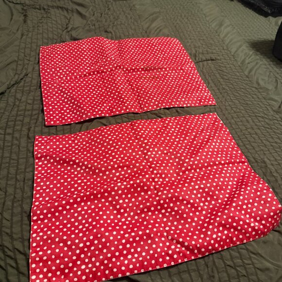 Pioneer Woman Country Garden Placemats Reversible Red Polka Dot Set of 2 - Picture 3 of 3